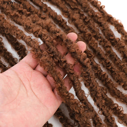 Butterfly Locs Crochet Hair 12 inch Handmade Butterfly Soft Locs Crochet Hair Extensions Synthetic Braiding Hair 12Strands/pack Badiee Stylez