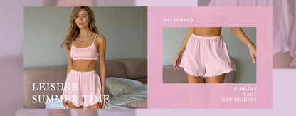 Marthaqiqi Feathers Female Nightgowns Suit Sexy Turn-Down Collar Sleepwear Long Sleeve Nightwear Pants Fashion Women Pajamas Set