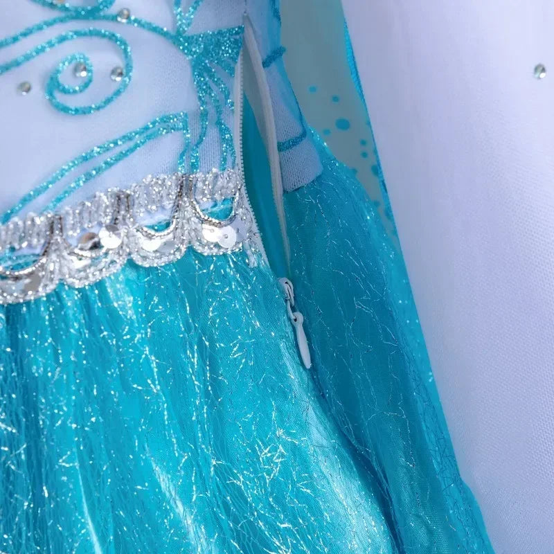 Elsa Dress for Girls 3-10Y Birthday Role Elsa Princess Dress For Kids Halloween 2024 Carnival Easter Party Cosplay Girls Costume
