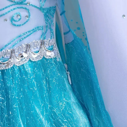 Elsa Dress for Girls 3-10Y Birthday Role Elsa Princess Dress For Kids Halloween 2024 Carnival Easter Party Cosplay Girls Costume