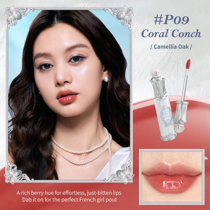 Flower Knows Shell's Jewel Collection Nourishing Lip Glaze P09 Coral Conch