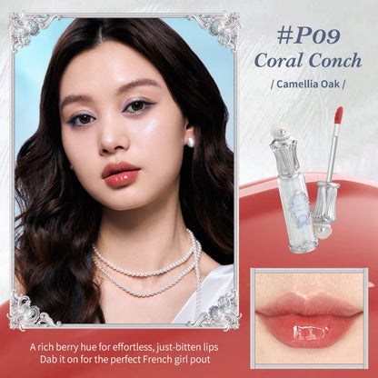 Flower Knows Shell's Jewel Collection Nourishing Lip Glaze P09 Coral Conch