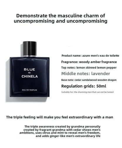 Long Lasting Fragrance Pheromone Perfum Fresh Woody Men's Fragrance Blue Men's Perfume Charm Man's Taste Cologne Fresh Students - Badiee Stylez
