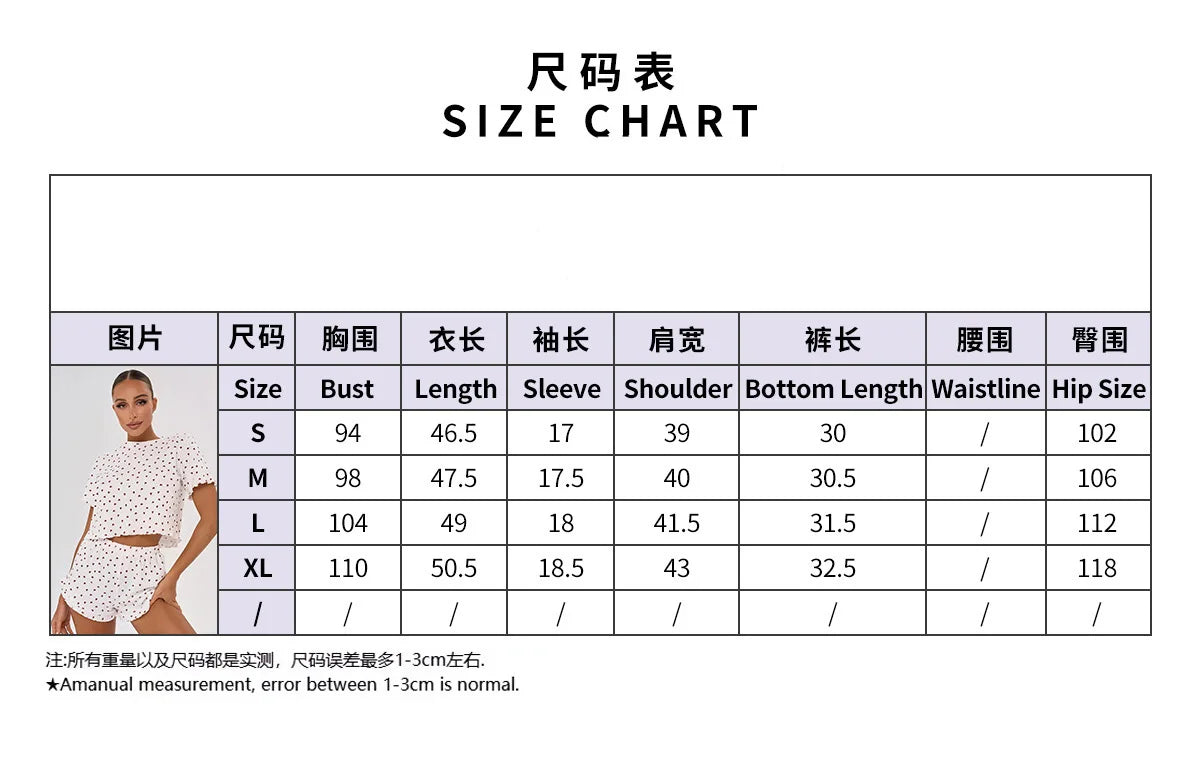 Womens Cute Heart Print Pajama Set Two Piece Short Sleeve Crop Top Ruffle Shorts Sleepwear Loungewear Casual Summer Nightwear ﻿