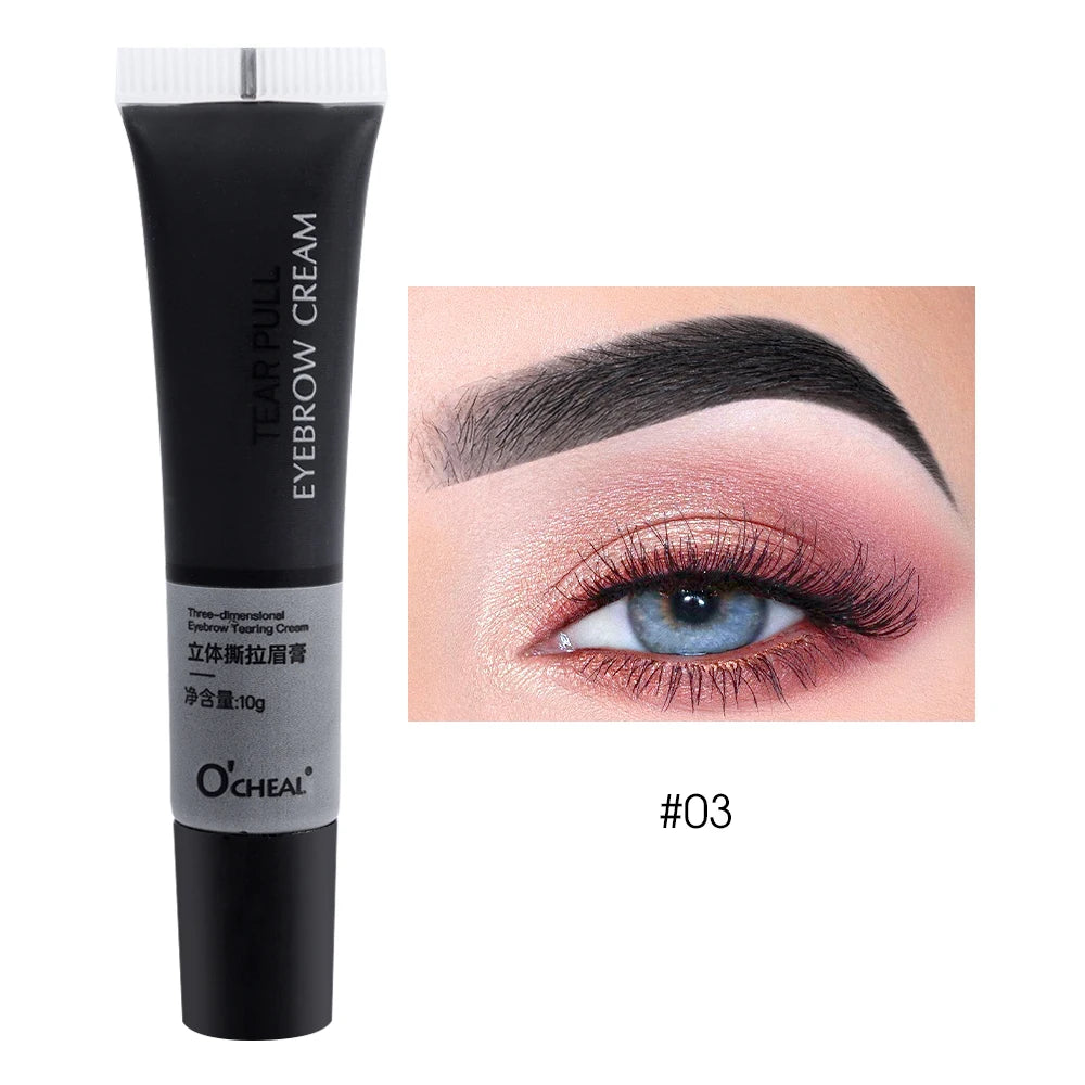 Waterproof Peel Off Eyebrow Gel Semi-Permanent Eye Brow Enhancer Tattoo Tint Long-lasting Black Brown Dye Eyebrow Cream Cosmetic C03