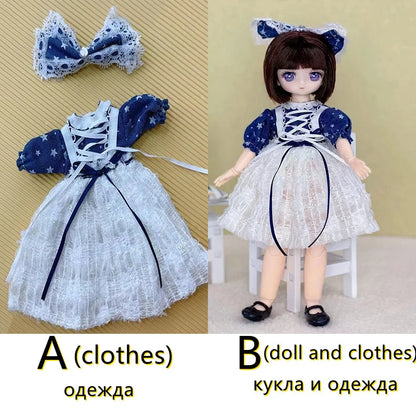 30cm Two-dimensional Doll Comic Face 1/6 Bjd Doll or Dress Up Clothes Children's Girl Birthday Gift Toys Kids Toys 6
