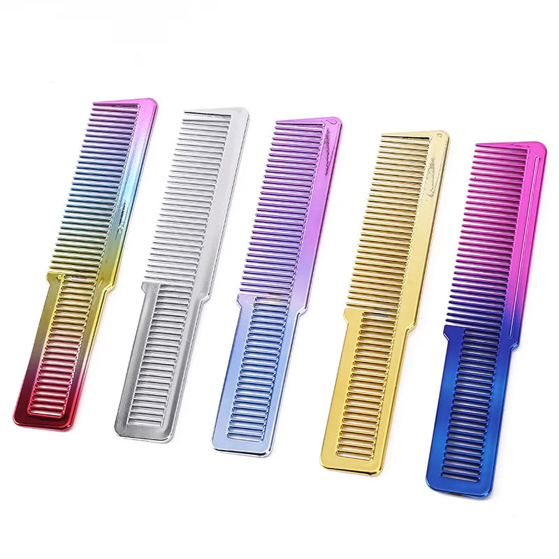 Salon Professional Electroplated Comb Barber Comb Stylist Styling Tool Accessories Salon Anti-static Hair Cut Comb