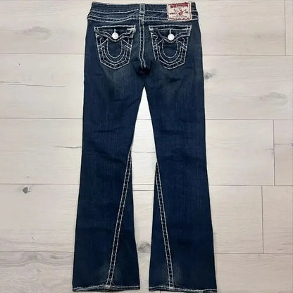 2025 Harajuku Y2K New Buddha High waist Super T Bootcut Jeans Flared Jeans Street Denim Pants High Waist Straight Leg Wide Leg