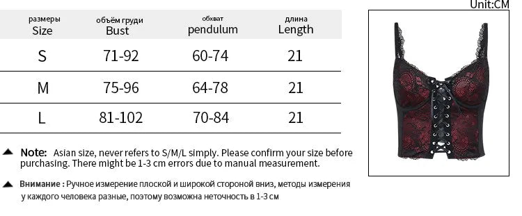 Goth Sexy Lace Corset Crop Tops Camis Y2K Harajuku Aesthetic Black Red Cross Basic Tank Top Summer Women Grunge Emo Streetwear