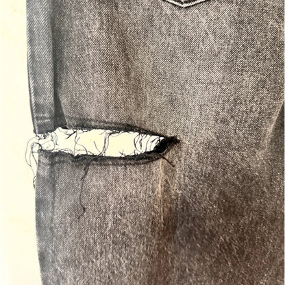 Dave&Di Summer British High Street Retro Loose Jeans With High Waist Wide Legs Broken Jeans For Women Boyfriend Style Mom Jeans