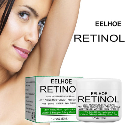 Retinol Whitening Cream for Private Part Brighten Dark Skin Permanent Bleaching Lotion for The Whole Body Underarm Knee Buttocks