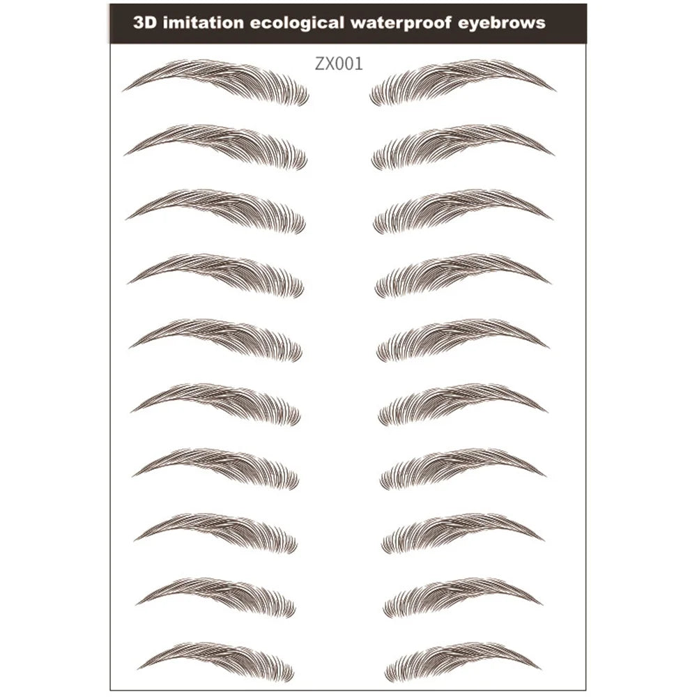 4D Hair-Like Eyebrow Stickers Waterproof Eyebrow Tattoo Water Transfer Eye Brow Enhancer Long Lasting Korean Cosmetics ACE680