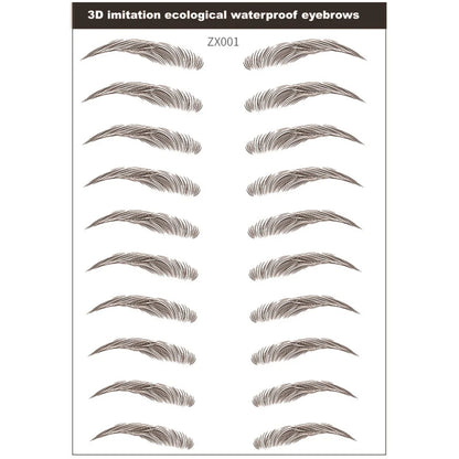 4D Hair-Like Eyebrow Stickers Waterproof Eyebrow Tattoo Water Transfer Eye Brow Enhancer Long Lasting Korean Cosmetics ACE680