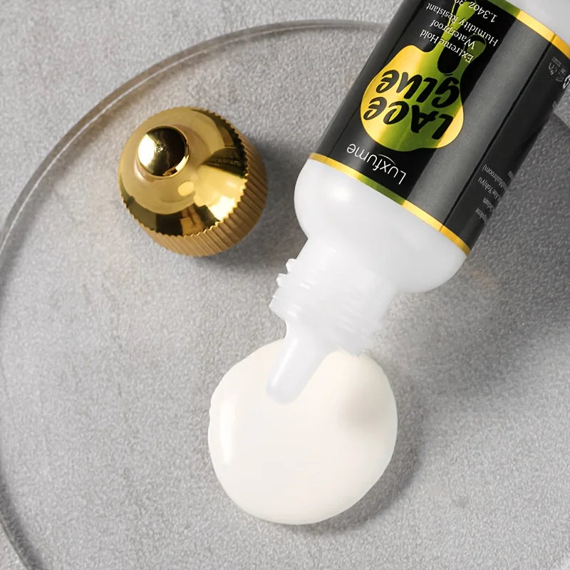 Hair Adhesive,Wig Glue,New Brush Head Design,Invisible and Light Beige-friendly Formula, Strong and Long-lasting Hold