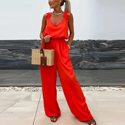 Female Jumpsuit For Women Casual Summer Solid Loose Long Pants Jumpsuit Women Bohemian Rompers Jumpsuit Overalls Female Badiee Stylez