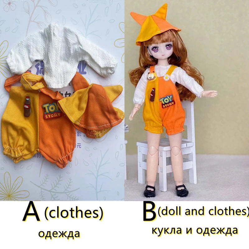 30cm Two-dimensional Doll Comic Face 1/6 Bjd Doll or Dress Up Clothes Children's Girl Birthday Gift Toys Kids Toys 10