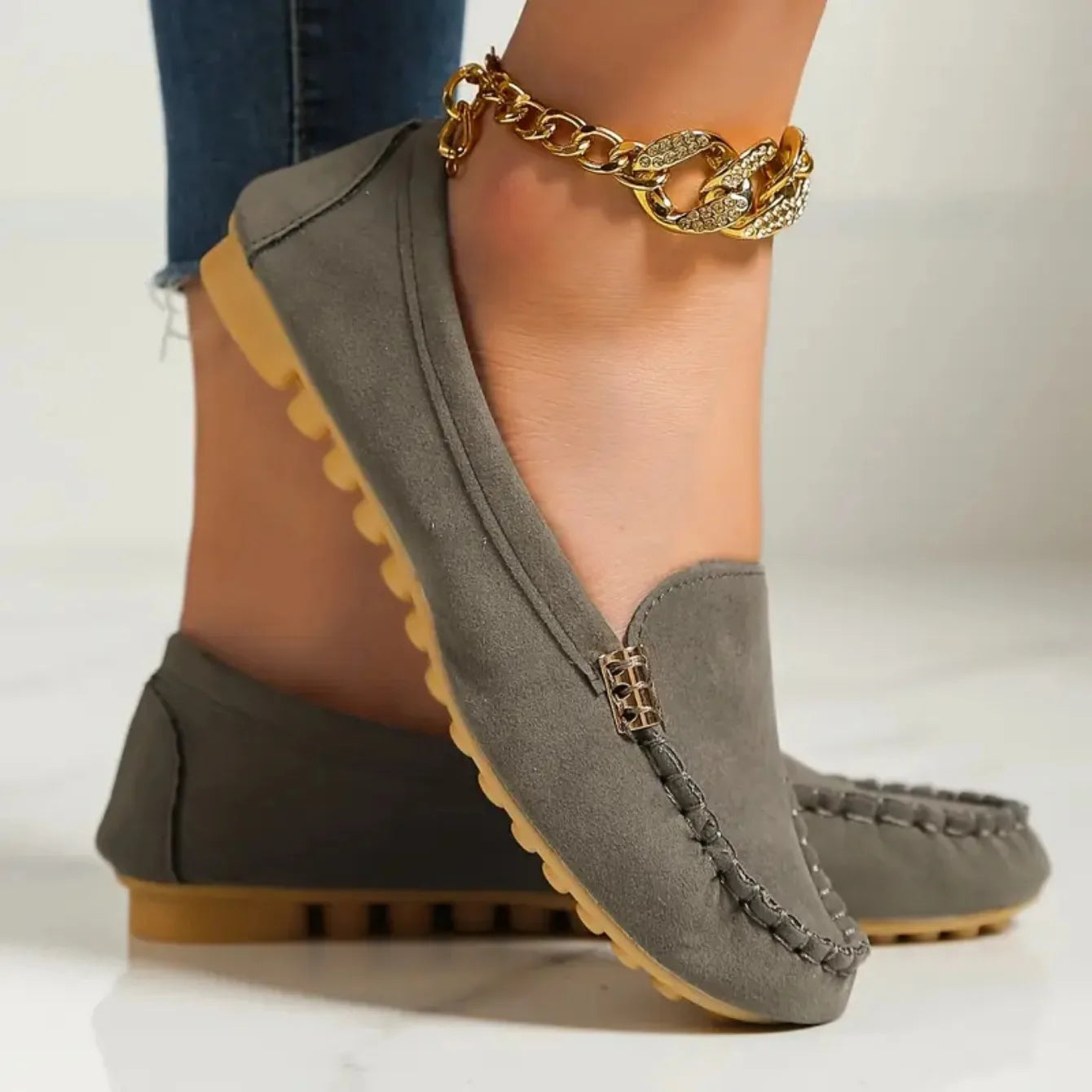 Women Casual Shoes 2024 New Spring and Autumn Flat Loafers Shoes Women Fashion Non-slip Soft Denim Flat Shoes Zapatos De Mujer