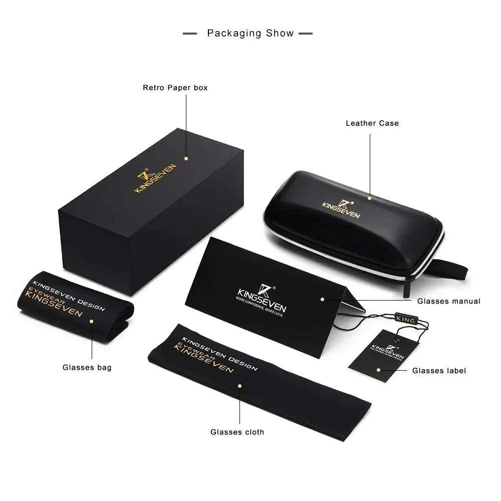 KINGSEVEN Fashion Designer Aluminum Polarized Sunglasses Sun Glasses Vintage UV400 For Men/Women Eye Protection Eyewear