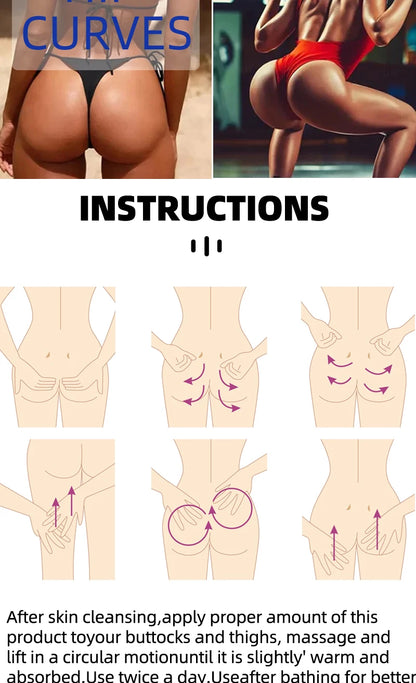 Sexy Hip Buttock Enlargement Hip Firm Essential Oil Cream Effective Hip Lift Up Butt Beauty Female Hips Tightening Massage Oils