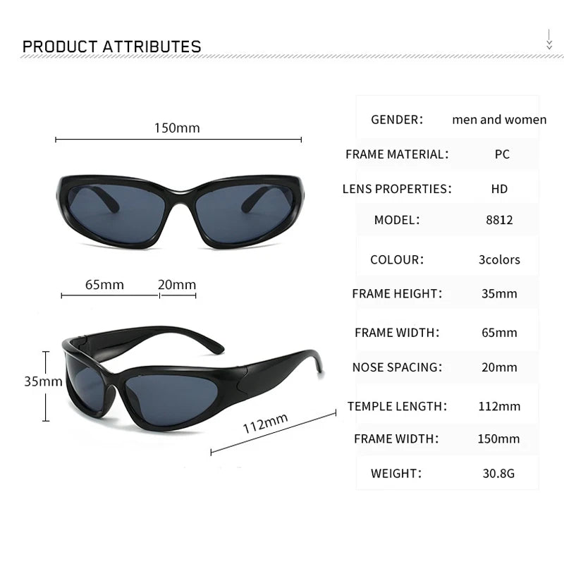 1/2/3pcs Fashionable Men and Women Sunglasses High-end Y2K Square Bicycle Glasses Resistant Sunglasses Outdoor Hiking Glas UV400 Badiee Stylez