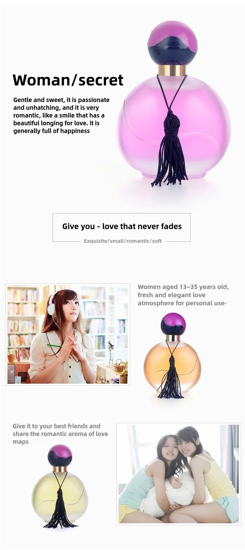 50ml Durable Fresh Citrus Smell Perfume for Ladies High-end Fragrance Long Lasting Light  Orange Flavor Badiee Stylez