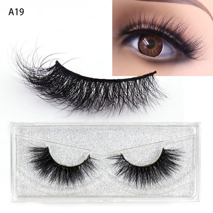 LEHUAMAO False Eyelashes Mink Lashes Natural Thick False Eyelashes Extension Wispy Soft Lashes Makeup Tools D22 1Pair-A19