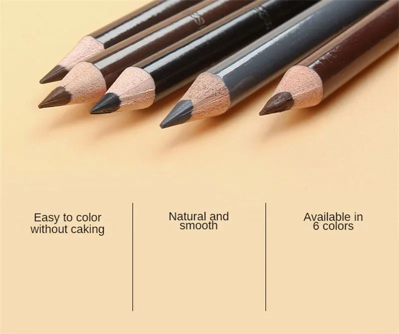 Pencil-shaped Wooden Eyebrow Pencil Waterproof Sweat-proof Eyebrow Pen Smooth Eyebrow Pencil Lasting Not Easy To Faint Cosmetics