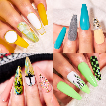 10PCS/Set Gel Nail Polish Set 125 Colors Glitter Semi Permanent Hybrid Gel Varnishes Base Top Coat Soak Off UV LED Nail Art Gel