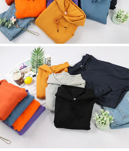 Autumn Casual Women's Solid Hoodie Comfortable Strecth Sweatshirts Loose Pocket Warm Clothes Fashion Street Female Pullovers