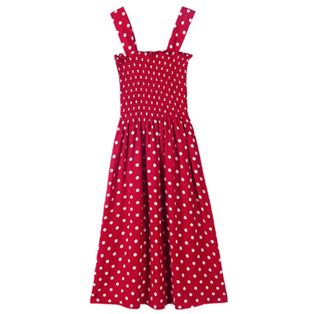 Sexy Off Shoulder Polka Dots Midi Dress Women 2024 Summer Casual High Waist Elegant Office Laides Dresses For Women Badiee Stylez