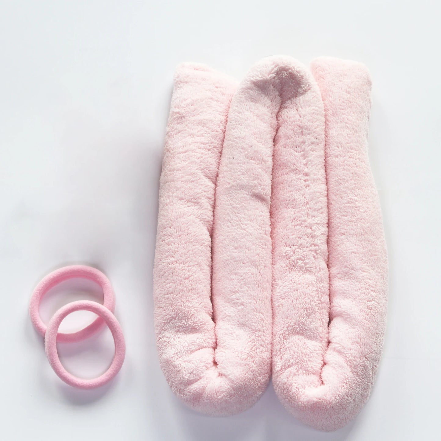 Create Professional Looking Curls Instantly with Heatless Curling Rod Headband No Heat Soft Overnight Hair Curlers pink set 1