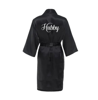 King And Queen Satin Robes Set Couple Couples Robes Mr. And Mrs. Kimono for Bride Kimonos Mr and Mrs Personalized Robes