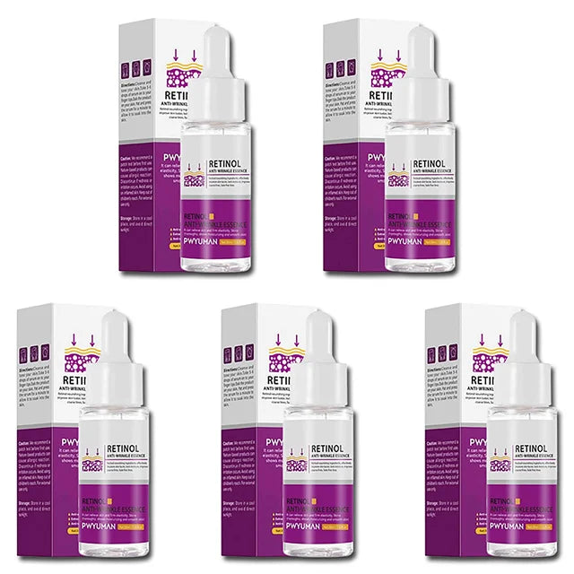 Retinol Against Wrinkles Serum Remove Wrinkle Firming Fade Fine Lines Anti Aging Improve Laugh Line Moisturizing Skin Care Korea 5pcs