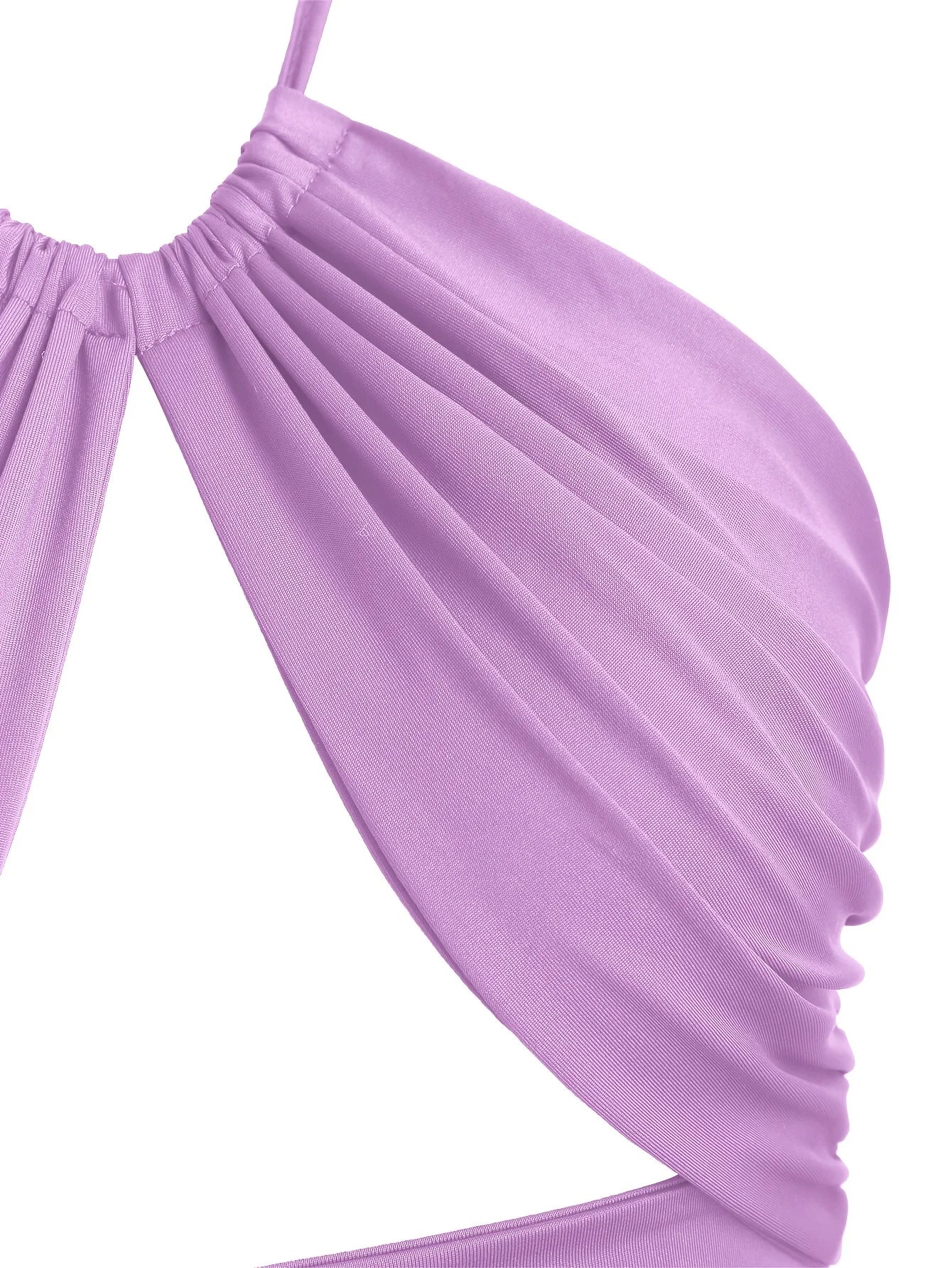 Europe and the United States solid color hanging neck small tube top hollowed out umbilical slim hot girl suspender vest