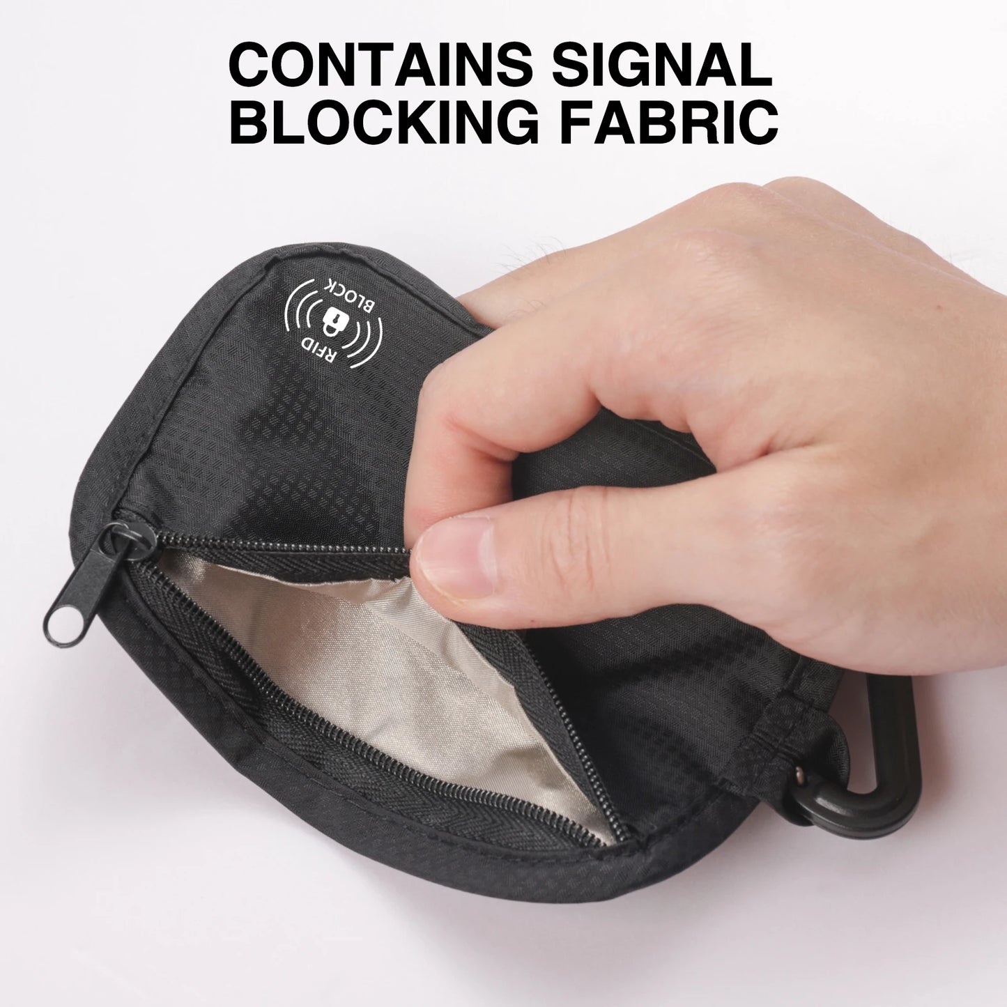 RFID Blocking Lightweight Hidden Clip Stash Money Belt Travel Pouch + Credit Card/ID Holder Money for Women & Men