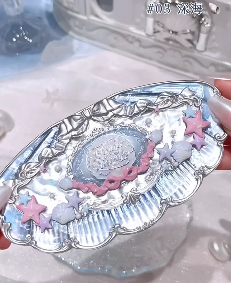 FlowerKnows Shell's Jewel Series Eyeshadow Palette 6Color Matte Shimmer Glitter Eye Makeup Embossing Cosmetics Beauty Eye Shadow