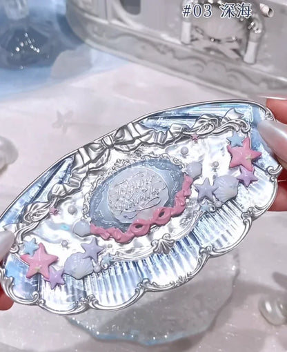 FlowerKnows Shell's Jewel Series Eyeshadow Palette 6Color Matte Shimmer Glitter Eye Makeup Embossing Cosmetics Beauty Eye Shadow