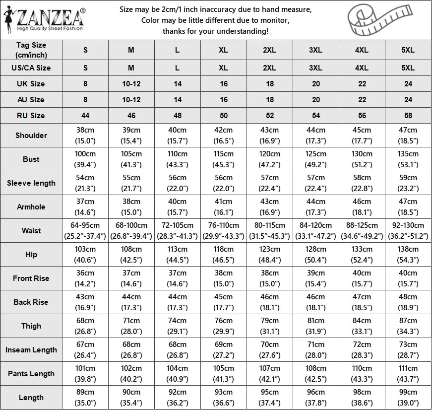 2025 ZANZEA Fashion Autumn Long Shirt Pant Suits Women Outfts 2 Piece Sets Long Sleeve Printed Tops Trousers Casual Tracksuits Badiee Stylez