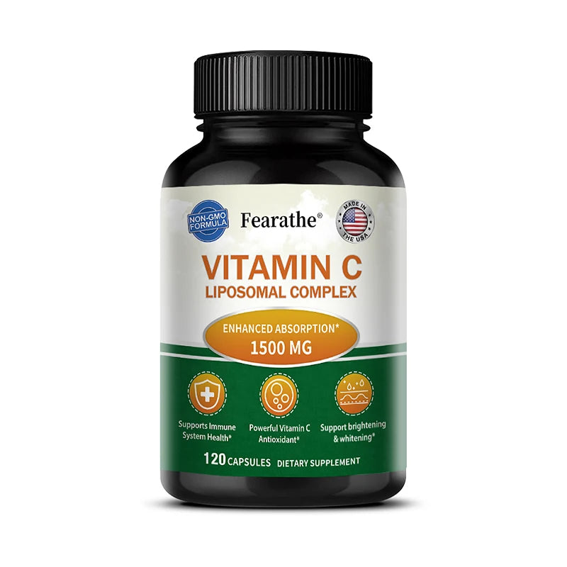 Vitamin C 1500 Mg Supplement - Improves Absorption, Ascorbic Acid, Immune System and Collagen Health, Antioxidant, Whitening 120count United States