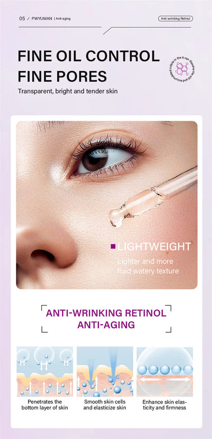 Retinol Against Wrinkles Serum Remove Wrinkle Firming Fade Fine Lines Anti Aging Improve Laugh Line Moisturizing Skin Care Korea
