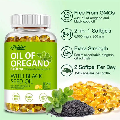 Oregano Oil - Promotes Digestion and Intestinal Health, Balance Intestinal Flora, Antioxidant, Enhances Immunity