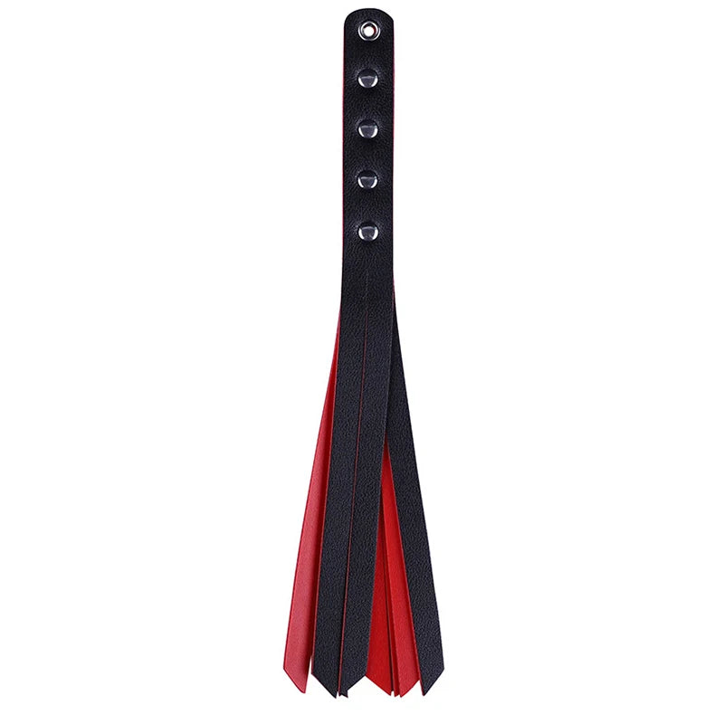 PU Leather Paddle Slapper Whip For Horse Training Enhance Pain Equestrian Training Horse Whip Equestrian Riding Crops black red