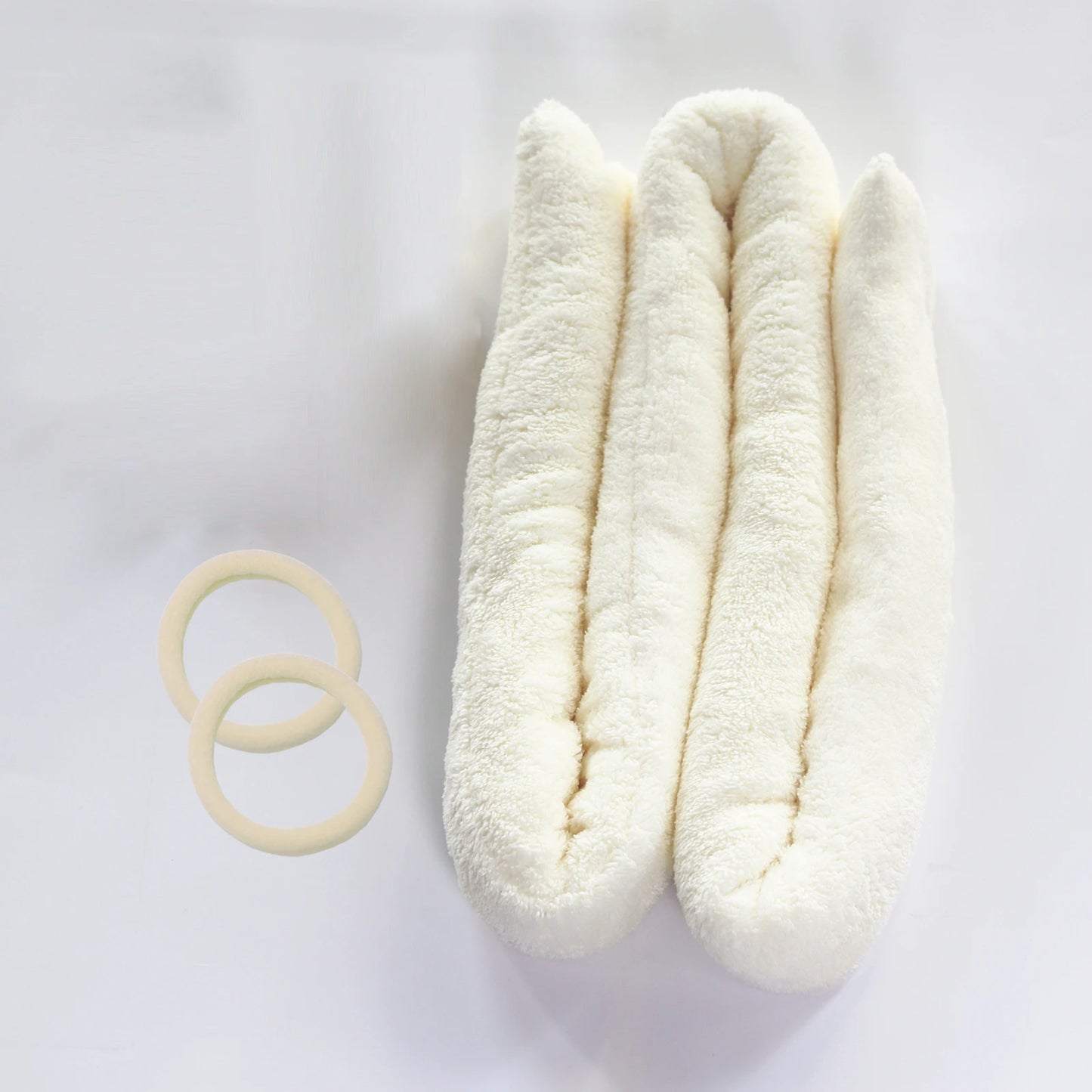 Create Professional Looking Curls Instantly with Heatless Curling Rod Headband No Heat Soft Overnight Hair Curlers beige set 1