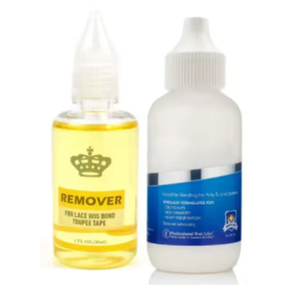 2pcs Wig Glue Strong Hold Lace Glue and Lace Glue Remover Set,Waterproof，securely，Safe Lace Front Wig Glue and Remover