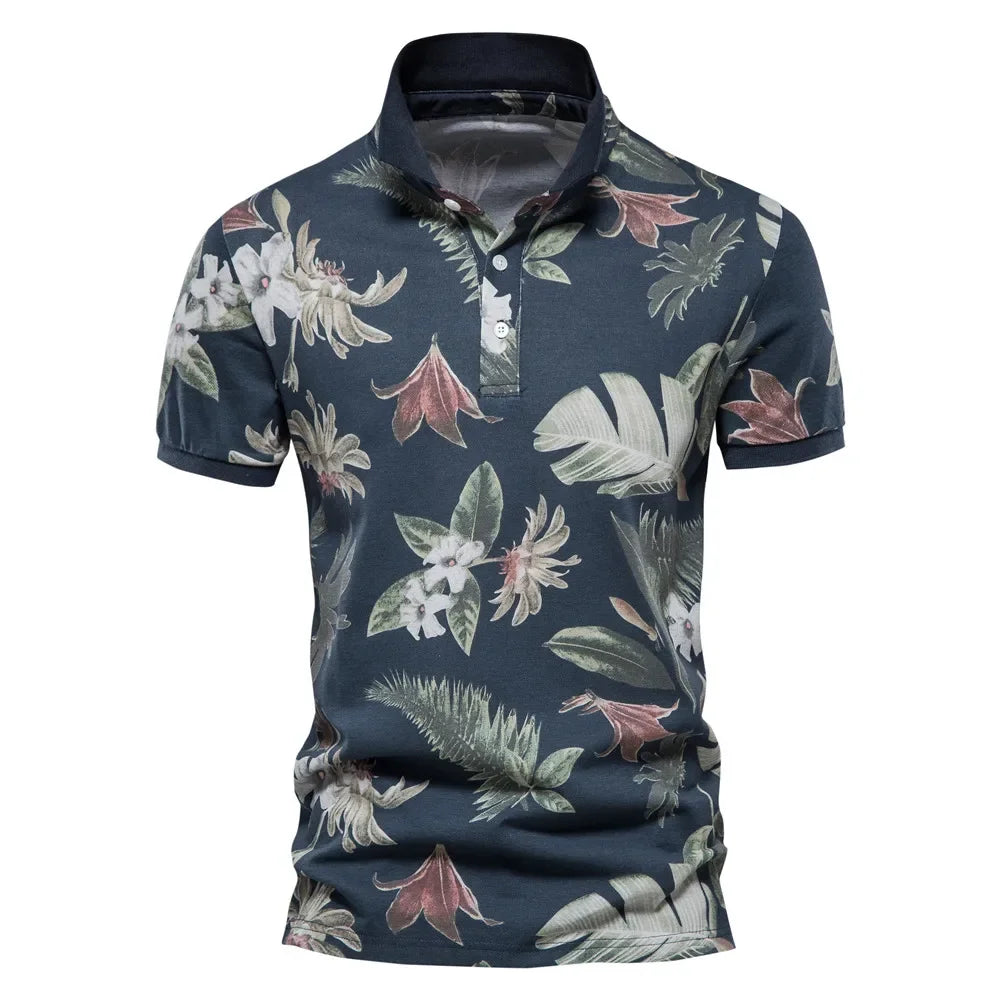 Hawaii Style Polo Shirts for Men Short Sleeve Quality Casual Social Men's Polo T Shirts Summer Men Clothing