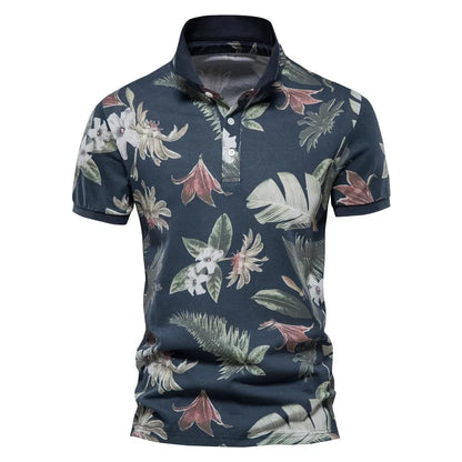 Hawaii Style Polo Shirts for Men Short Sleeve Quality Casual Social Men's Polo T Shirts Summer Men Clothing