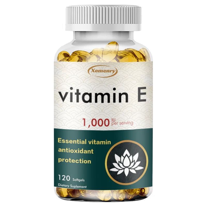 Vitamin E Capsules - Facial Care, Skin, Heart Health, Anti-Aging, Antioxidant