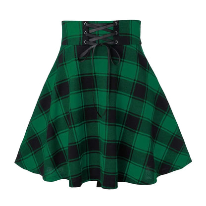Black Checkered Women's Gothic Skirt Women Pleated Plaid Skirts Spring Autumn Girl Hip Hop Female Punk Goth Mini Skirt Clubwear 7