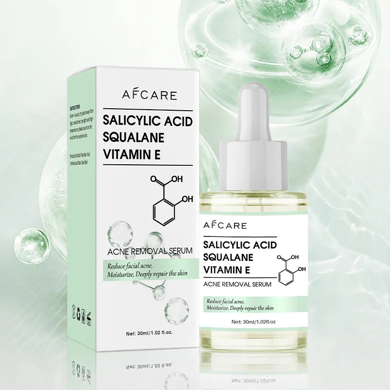 Anti-Acne Face Serum Salicylic Acid Acne Removing Essence Squalane Vitamin E Moisturizing Brightening Korean Skincare Products