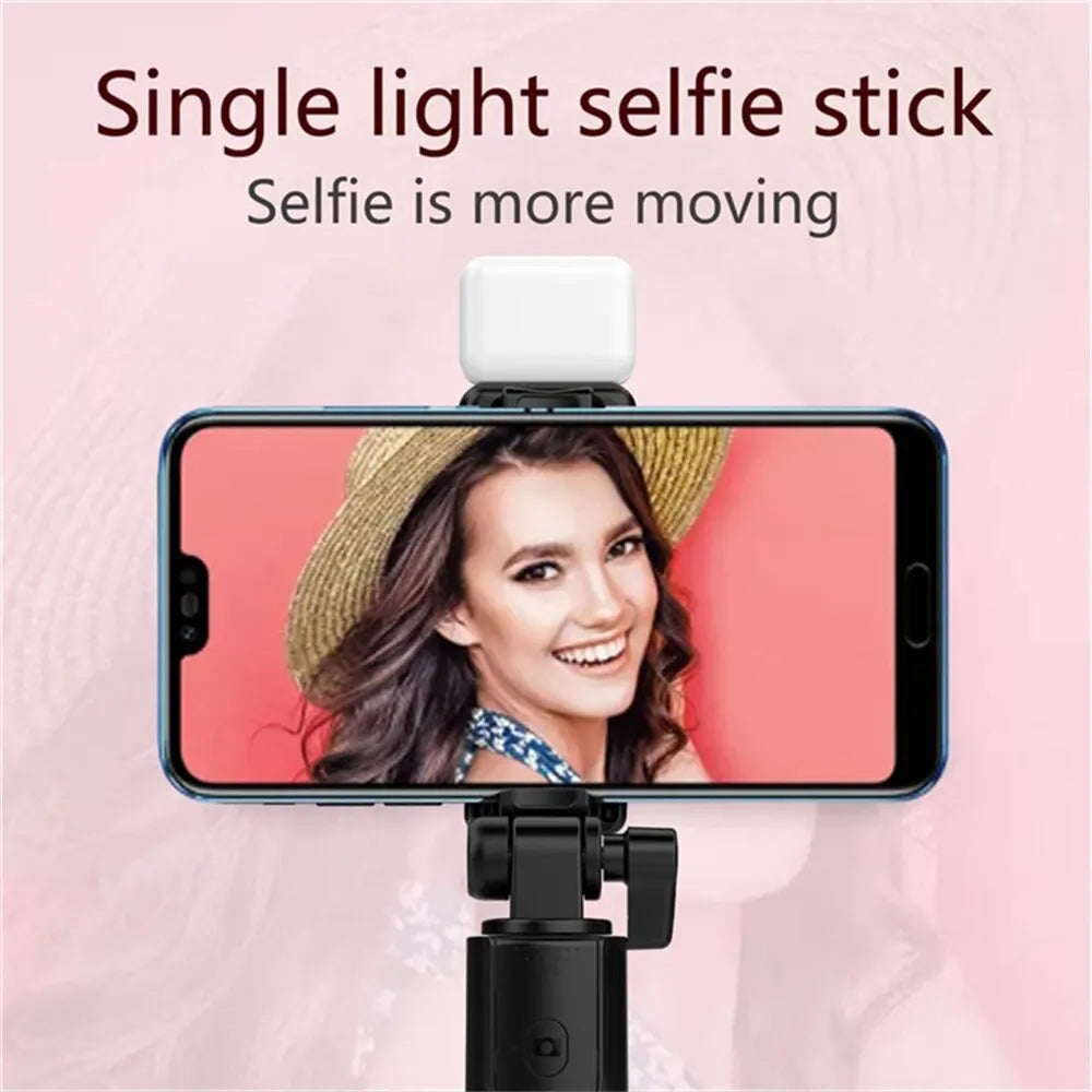 Portable Bluetooth Selfie Stick Tripod Holder with Remote Shutter Fill Light Extendable Wireless Remote Retractable Phone Stand Badiee Stylez